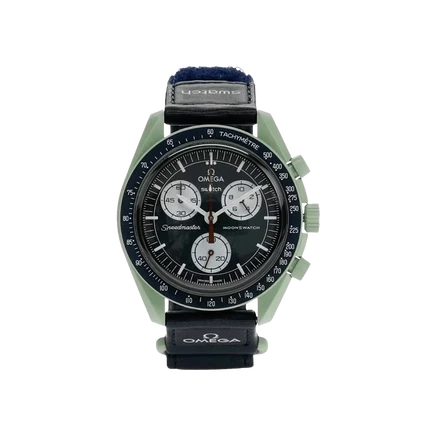 Мужские часы Swatch x Omega Bioceramic Moon, черные