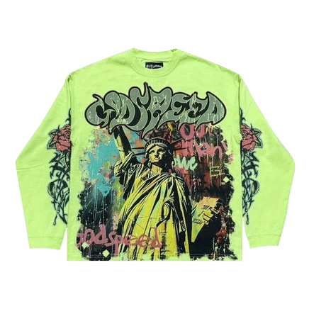 Футболка с длинным рукавом Godspeed Vandal, зеленая
