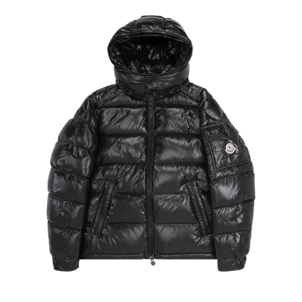 Куртка-пуховик Moncler Maya с капюшоном, черная