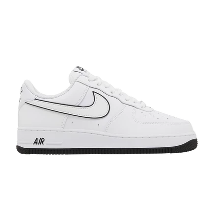 Кроссовки Nike Air Force 1 '07 с черной окантовкой, белые