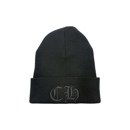 Шапка-бини Chrome Hearts с вышитым логотипом, черная