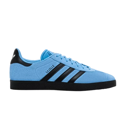 Мужские кроссовки Adidas Gazelle, голубые с черным