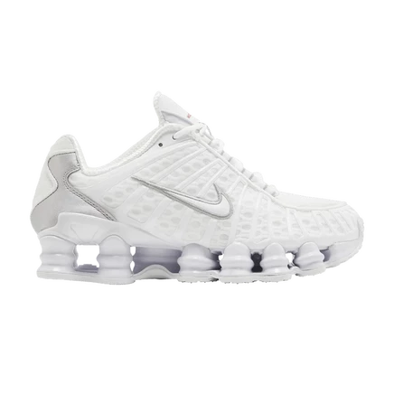 Женские кроссовки Nike Shox TL, бело-серебристые