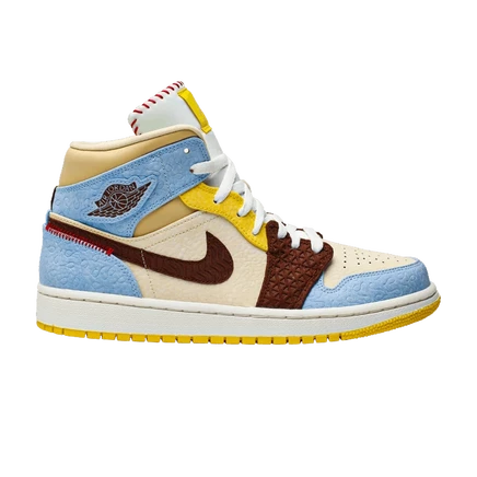 Кроссовки Air Jordan 1 Mid SE Fearless, многоцветные