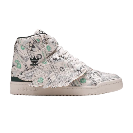 Кеды Adidas Forum Wings 1.0 Jeremy Scott «Money», кремовые
