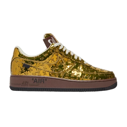 Кроссовки Louis Vuitton x Nike Air Force 1 Low, золотые