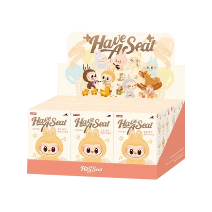 Набор винилово-плюшевых фигурок Pop Mart Labubu The Monsters Have a Seat, запечатанный комплект из 6 слепых боксов, разноцветный