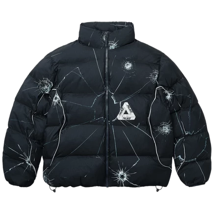 Пуховик Palace Ripstop Puffa «Smashed», черный