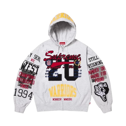 Толстовка с капюшоном на молнии с аппликацией Supreme Warriors 