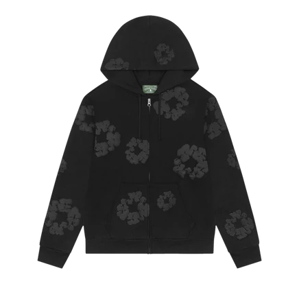 Мужское худи Denim Tears Wreath на молнии, черное