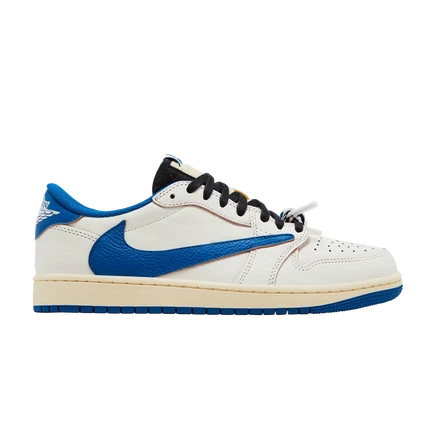 Мужские кеды Air Jordan 1 Fragment x Travis Scott, кремовые