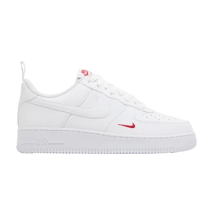 Кроссовки Nike Air Force 1 '07 Red Mini Swoosh, белые