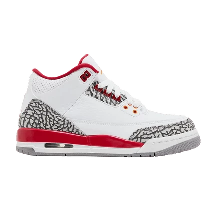 Детские кроссовки Air Jordan 3 Retro GS, бело-красные