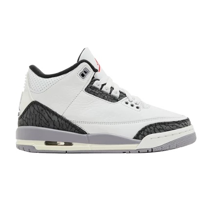 Детские кроссовки Air Jordan 3 Retro 'Cement Grey', белые