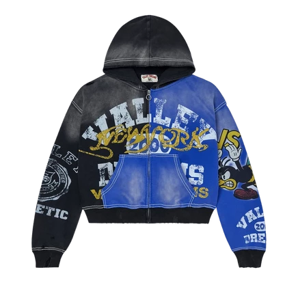 Толстовка Vale Forever Bipolar Big Zip Up, черно-синяя