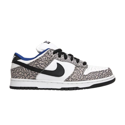 Кроссовки Nike x Supreme Dunk Low SB «White Cement», белые