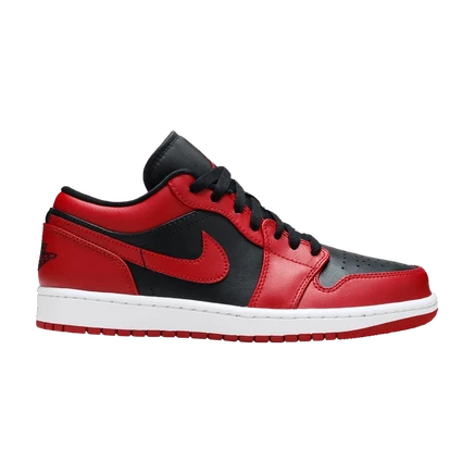 Кроссовки Air Jordan 1 Low Reverse Bred, черно-красные