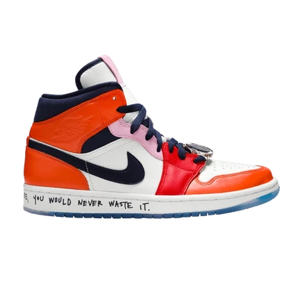 Женские кроссовки Air Jordan x Melody Ehsani 1 Mid «Fearless», разноцветные