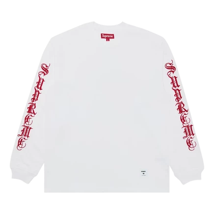 Мужской лонгслив Supreme Old English, белый