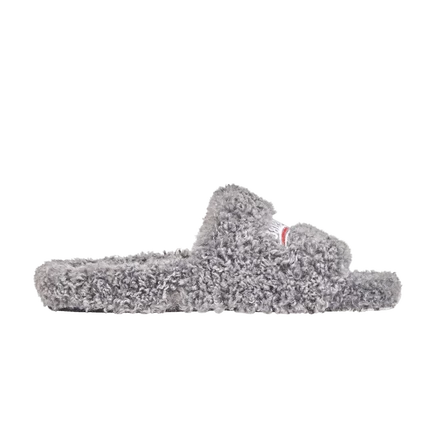 Сандалии Balenciaga Furry Slides, серые