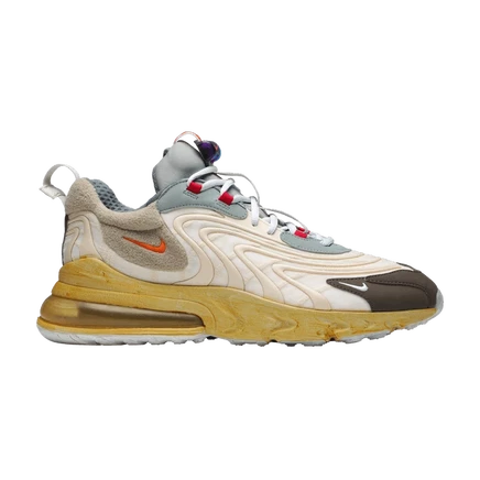 Кроссовки Travis Scott x Nike Air Max 270 React ENG «Cactus Trails», кремовые