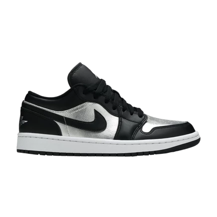 Женские кроссовки Air Jordan 1 Low SE «Silver Toe», черные
