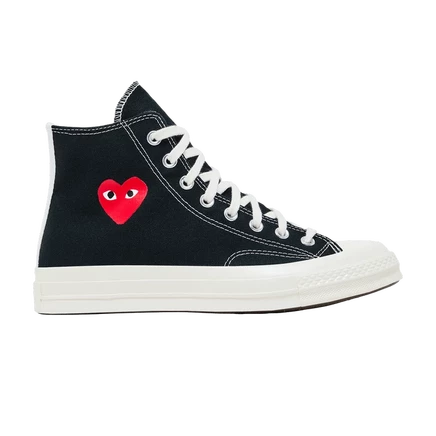 Кроссовки Converse Chuck 70 High «Small Red Heart», черные