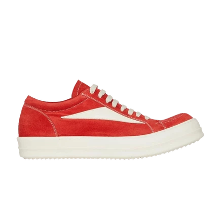 Винтажные кроссовки Rick Owens 'Carnelian Milk' красного цвета