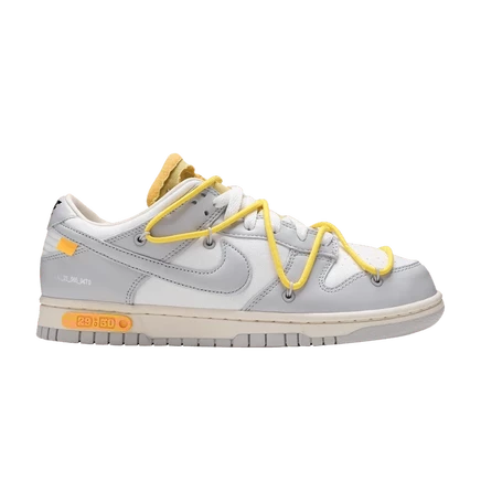 Темно-белые кроссовки Nike Dunk Low 'Лот 29 из 50' белого цвета