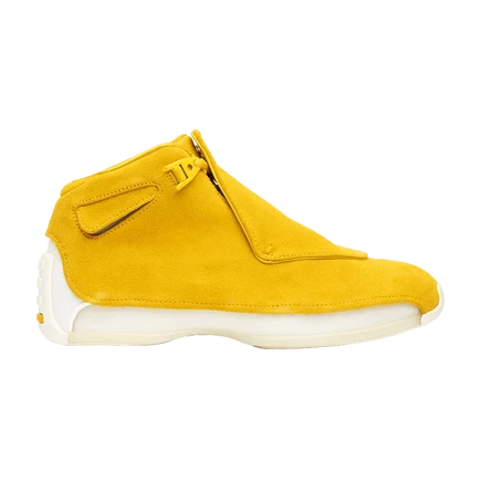 Кроссовки Air Jordan 18 Retro замшевые, желтые