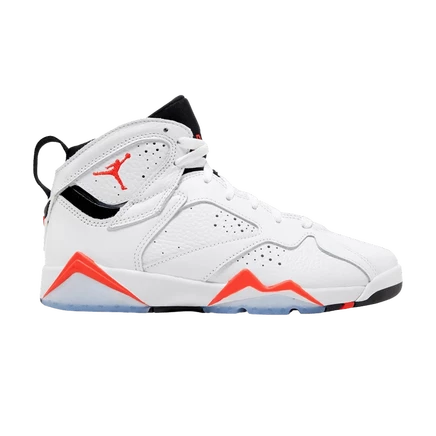 Детские кроссовки Air Jordan 7 Retro GS «White Infrared», белые