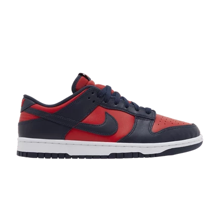 Кроссовки низкие Nike Dunk Low Retro Navy Red 2024, красные