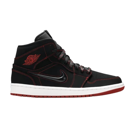 Мужские кроссовки Air Jordan 1 Mid, чёрные
