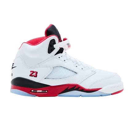 Подростковые кроссовки Air Jordan 5 Retro GS, бело-красные