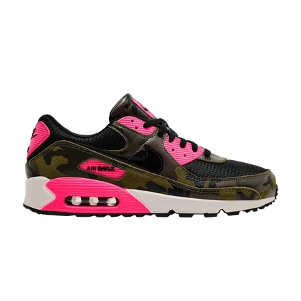Камуфляжный комплект Nike Air Max 90 Premium - Sequoia Hyper Pink зеленого цвета