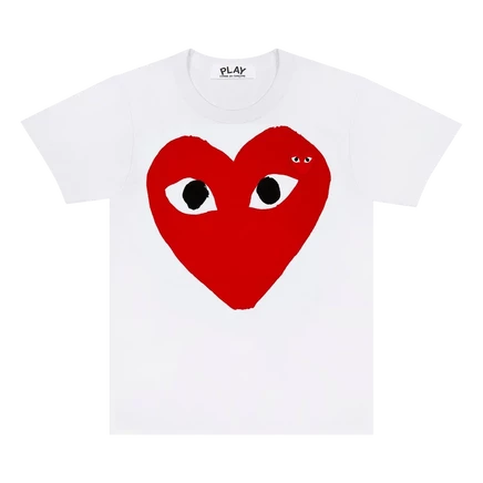 Футболка Comme des Garçons PLAY Big Heart 'White' белая