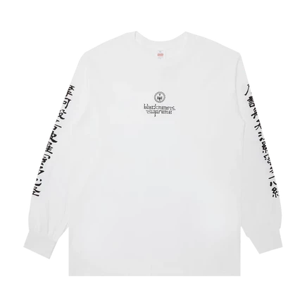 Футболка Supreme x blackmeans с длинным рукавом 'White' белая