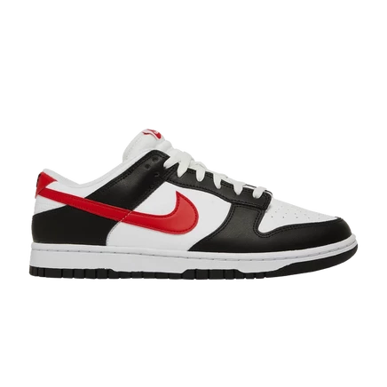 Кроссовки Nike Dunk Low Black White Red, черные