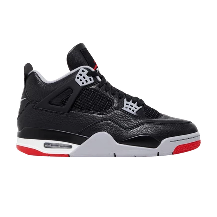 Мужские кроссовки Air Jordan 4 Retro Bred Reimagined, черные