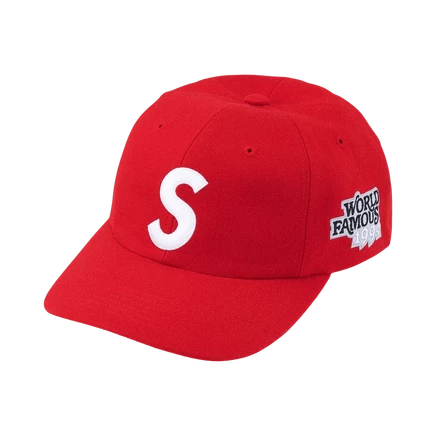 Кепка Supreme World Famous S Logo шестипанельная, красная