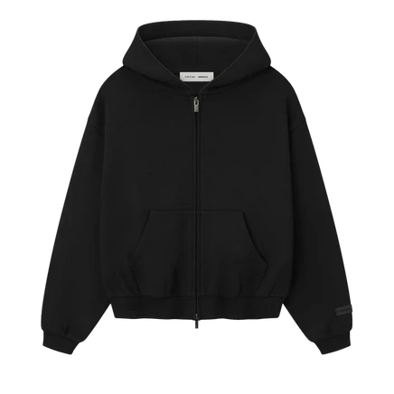 Детская толстовка Fear of God Essentials на молнии, черная