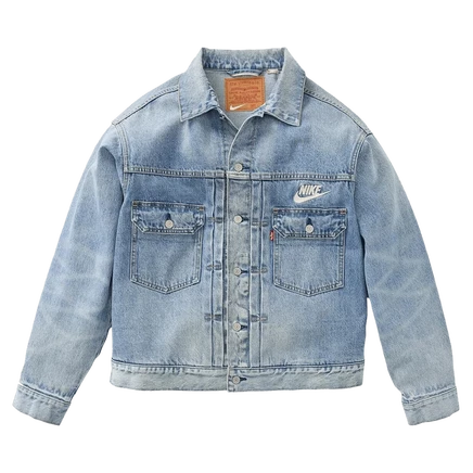 Джинсовая куртка levi's x nike trucker, светло-голубая