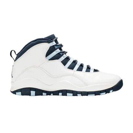 Кроссовки Air Jordan 10 Retro Ice Blue 2005, бело-голубые
