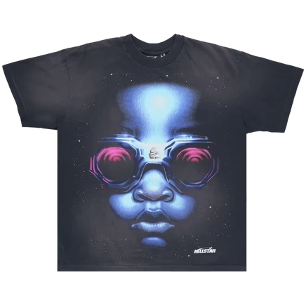 Футболка Hellstar Goggle, черно-синяя