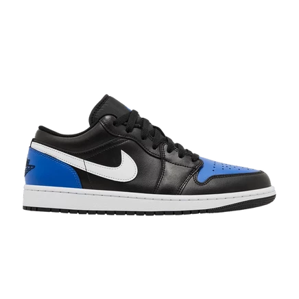 Кроссовки Air Jordan 1 Low «Black Royal Toe», черные