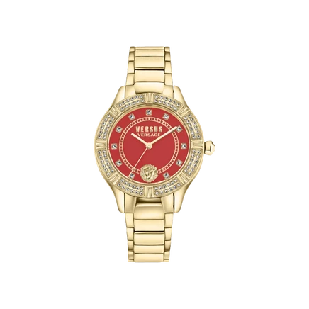 Часы-браслет с кристаллами Versace Canton Road Crystal 'Gold' золотые