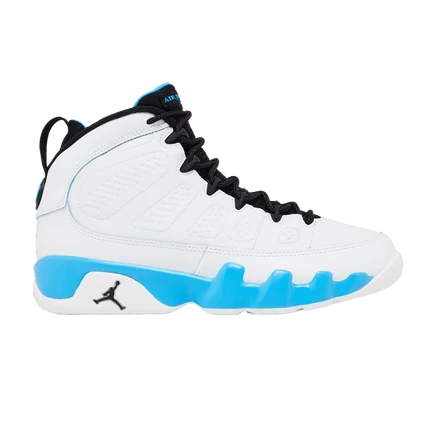 Детские кроссовки Air Jordan 9 GS «Powder Blue», белые