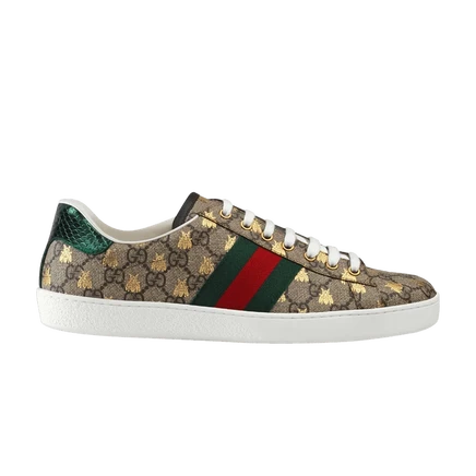 Кеды Gucci Ace GG Supreme Bees, песочные