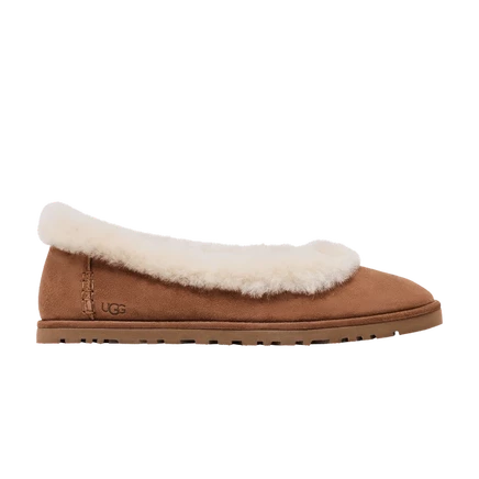 Женские балетки ugg zora ballet flat, коричневые