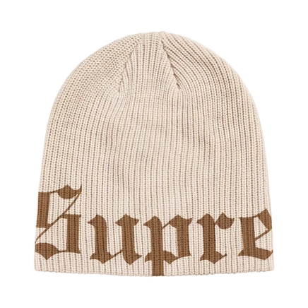 Шапка-бини Supreme Old English с принтом, серая